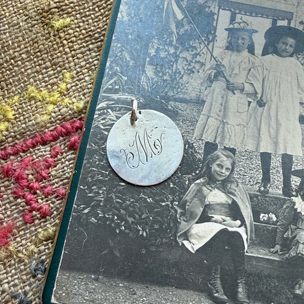 Victorian M Love Token Charm