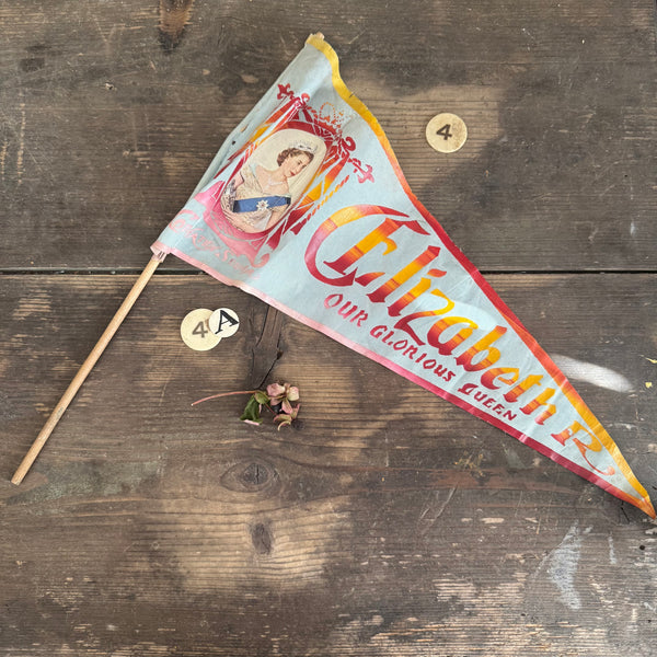Vintage Queen Elizabeth Flag