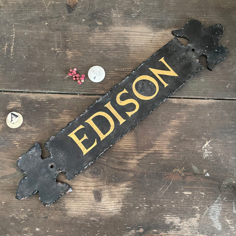 Antique Horse Name Sign
