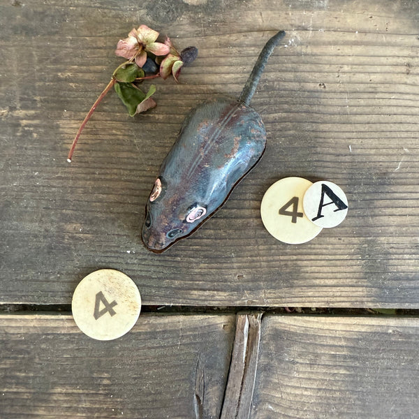 Antique Metal Toy Mouse