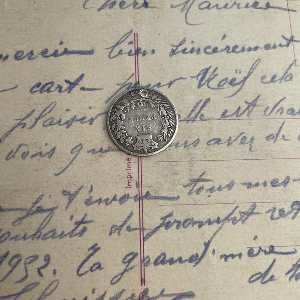 Victorian EJ Love Token Charm