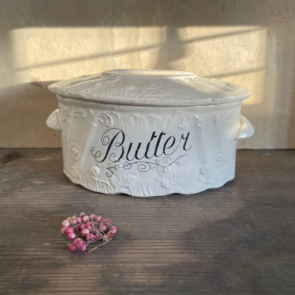 Victorian Butter Dish with Lid