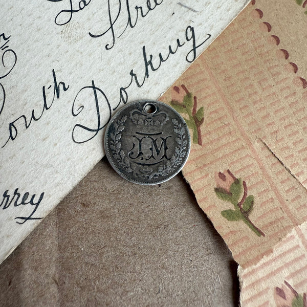 Victorian JM Love Token Charm