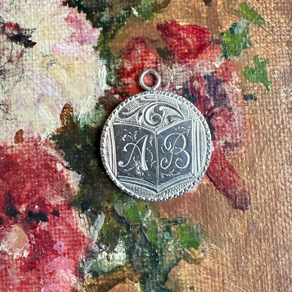 Victorian AB Book Love Token Charm