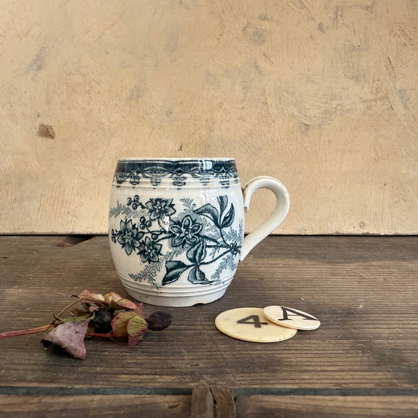 Victorian Blue & White Cup