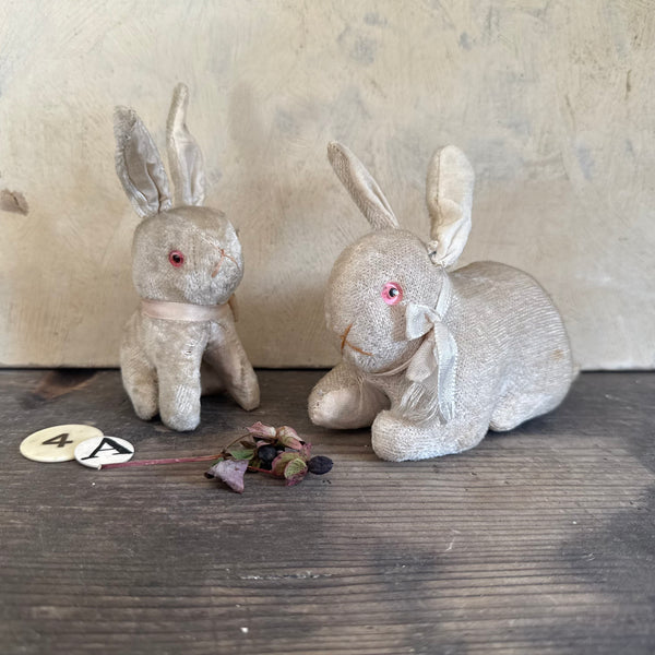 Beautiful Antique Straw Filled Bunnies