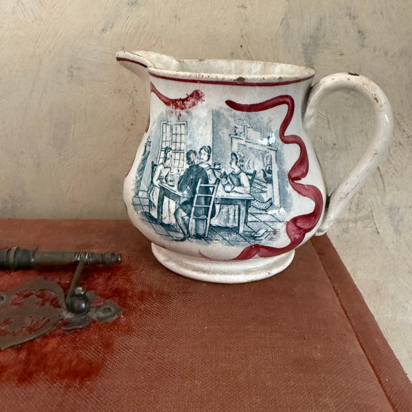 Antique 'Ladies all I pray make free and tell me how you like your tea' Jug