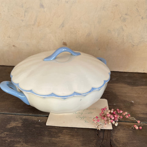 Vintage Blue Edge Tureen