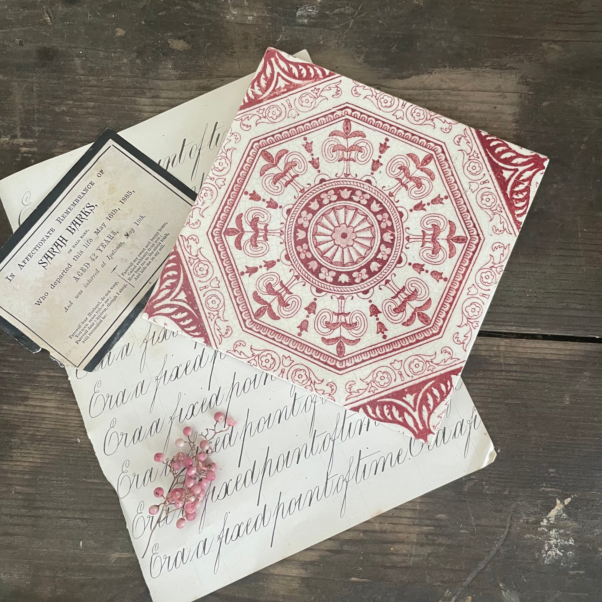 Antique Ceramic Transfer Tile