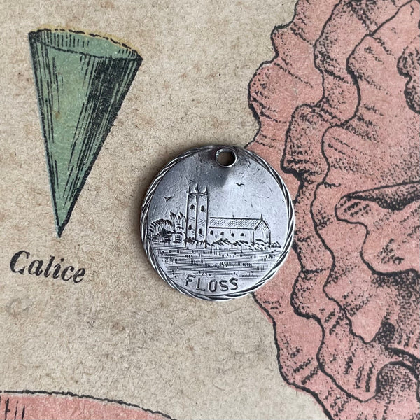 Victorian Floss Church Love Token Charm