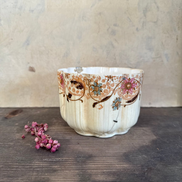 Antique Staple Repair Covered Bowl