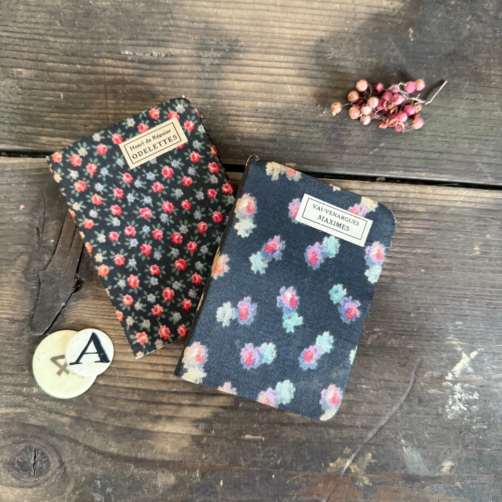 Miniature Fabric French Books