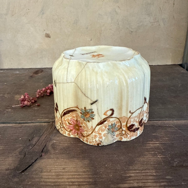 Antique Staple Repair Covered Bowl