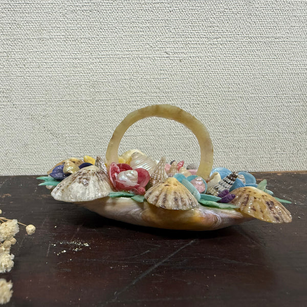 Antique Dolls Shell Basket
