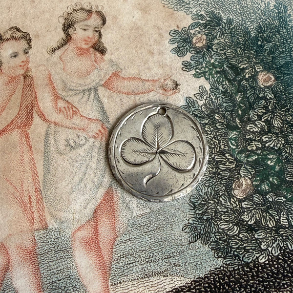 Victorian Clover Love Token Charm