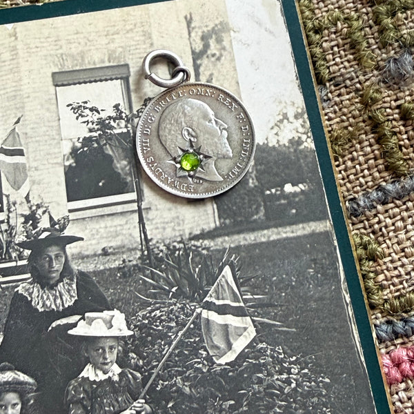 Edwardian Gem Inset Love Token Charm
