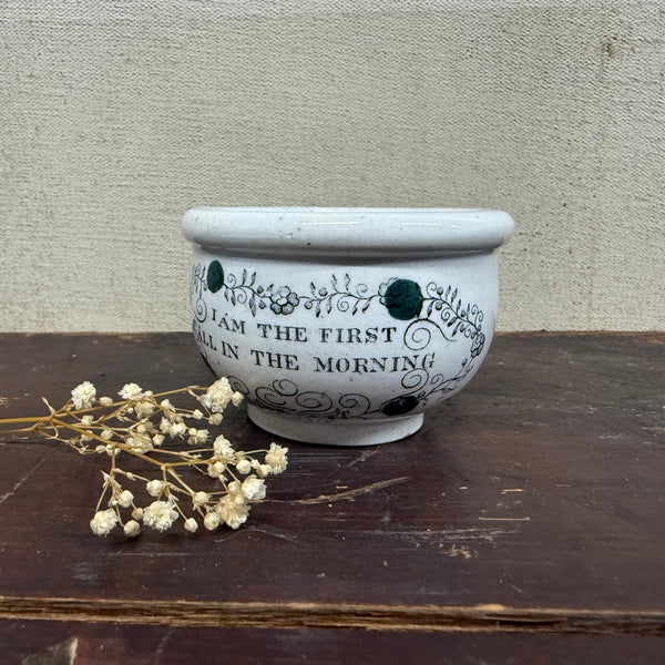 Antique Victorian Motto Pots