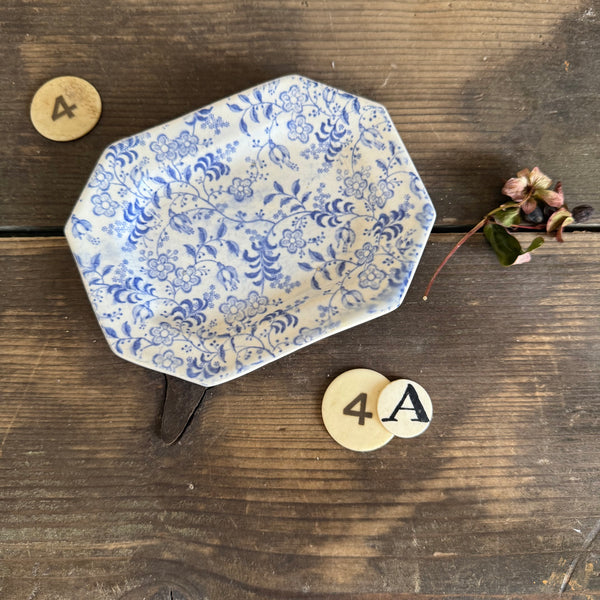 Antique Floral Trinket Dish