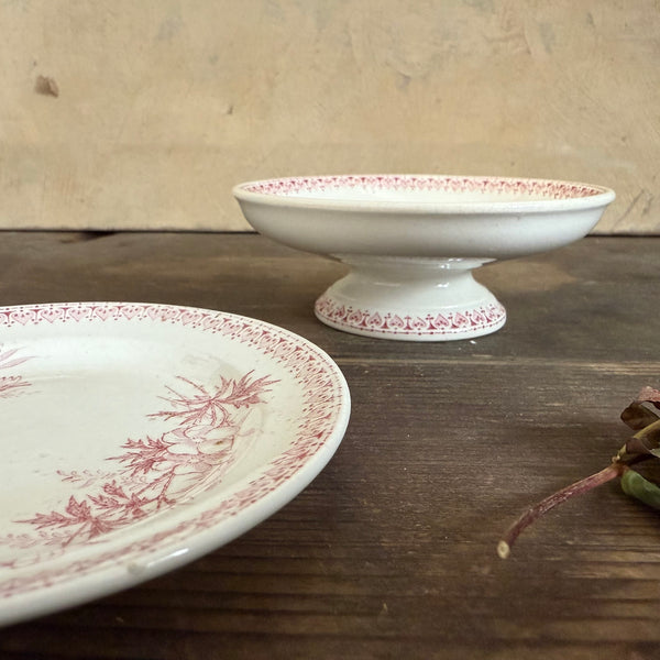 Antique Pink Transfer Childs Plates