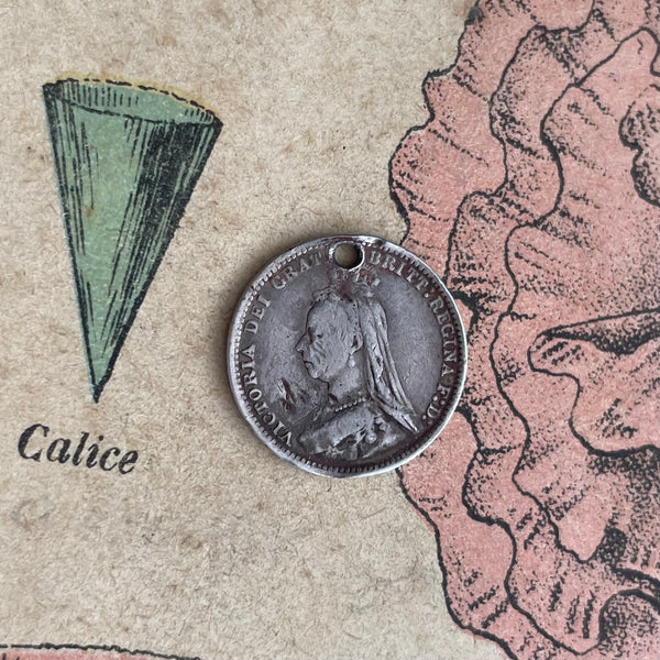 Victorian Floss Church Love Token Charm