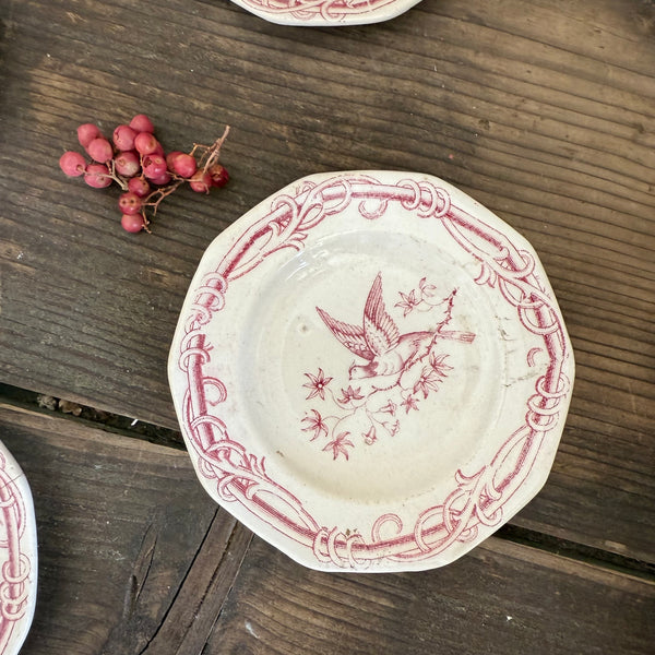 Antique Bird Child Plates