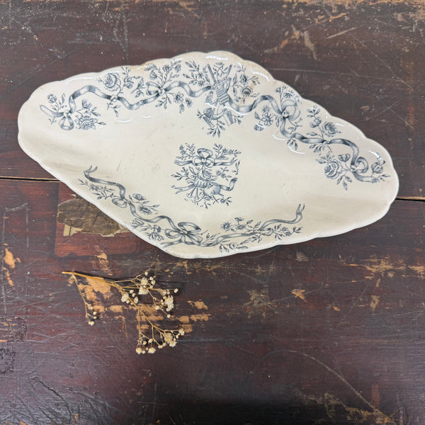Antique French Ceramic Tray Dish