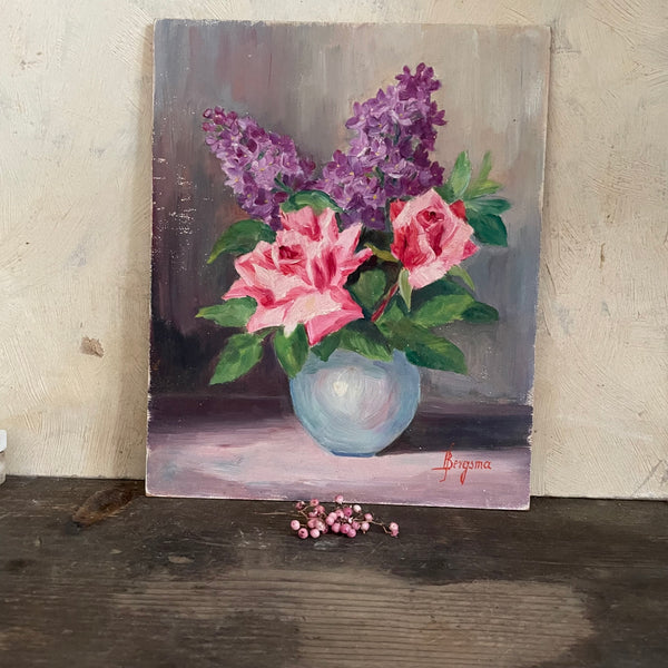 Vintage French Flower Painting