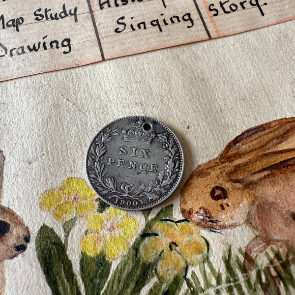 Victorian EJ Love Token Charm