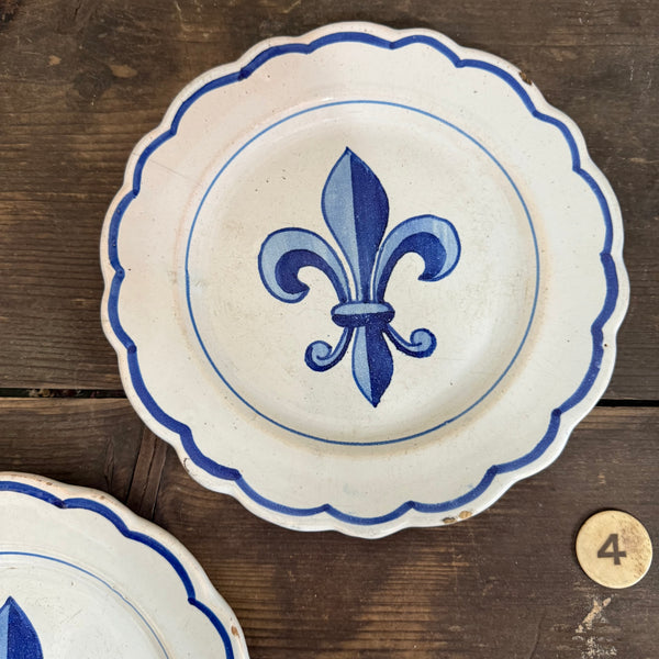 Antique French Fleur De Lis Plate