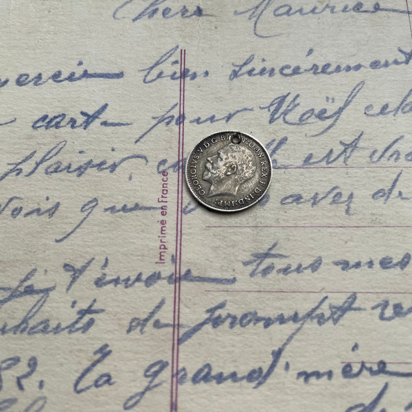 Victorian H Love Token Charm