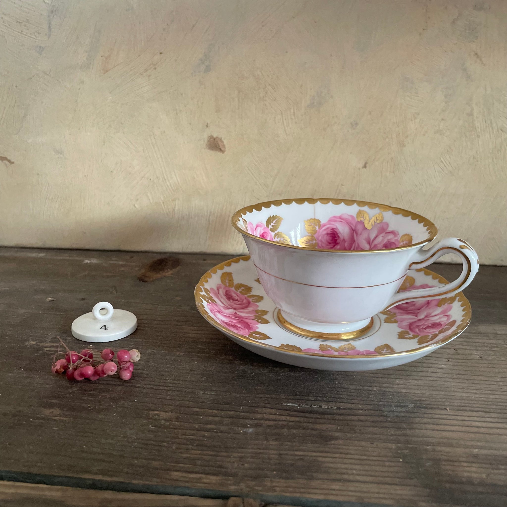 Victorian Rose Tea cup & Saucer