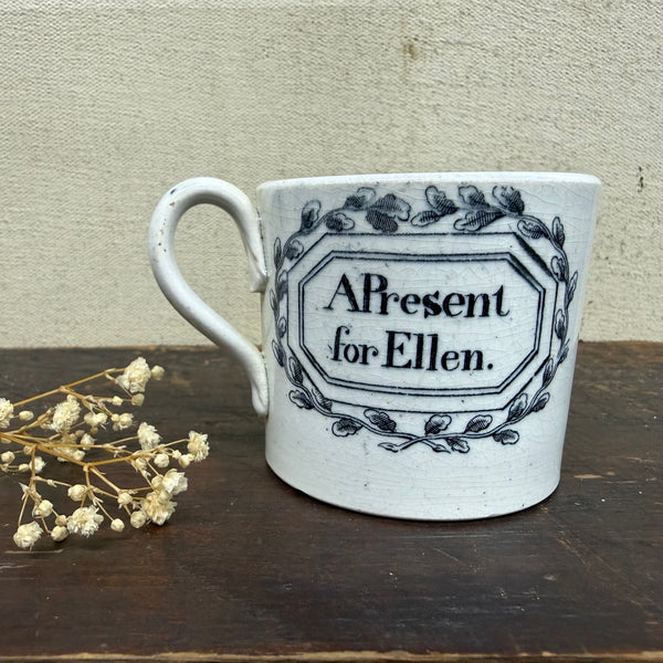 Antique A Present for Ellen/Feeding the Chickens Cup