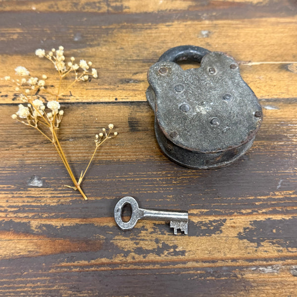 Vintage Chunky Lock with Key