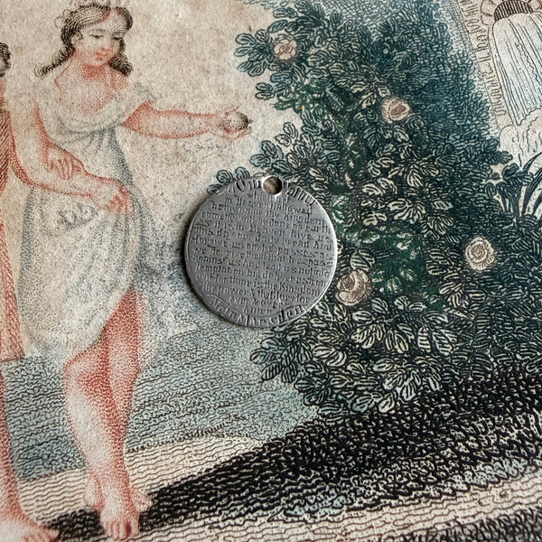 Victorian Lords Prayer Love Token Charm