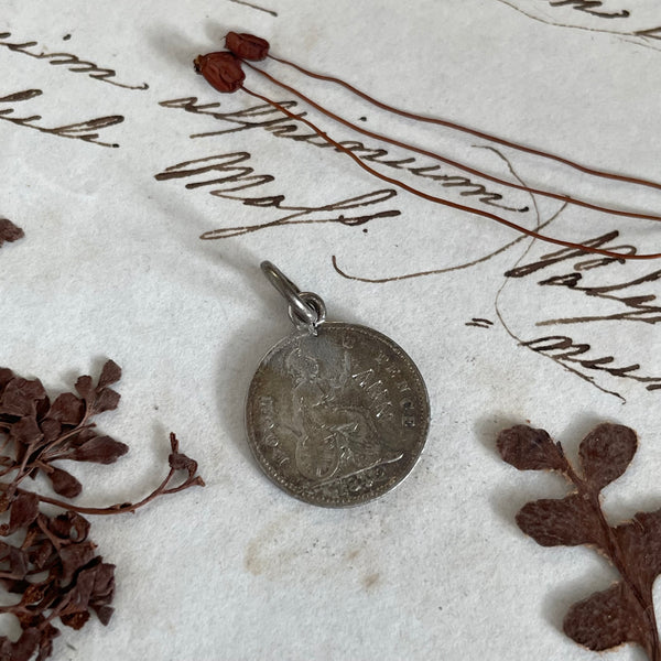 Victorian ALS Initial Love Token Charm