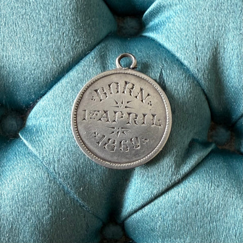 Victorian Born 1st April 1869 Love Token Charm