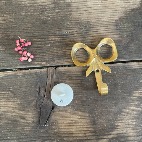 Vintage Brass Bow Hook