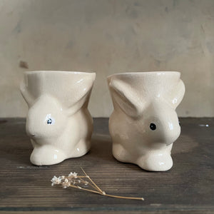Two Vintage Rabbit Egg Cup
