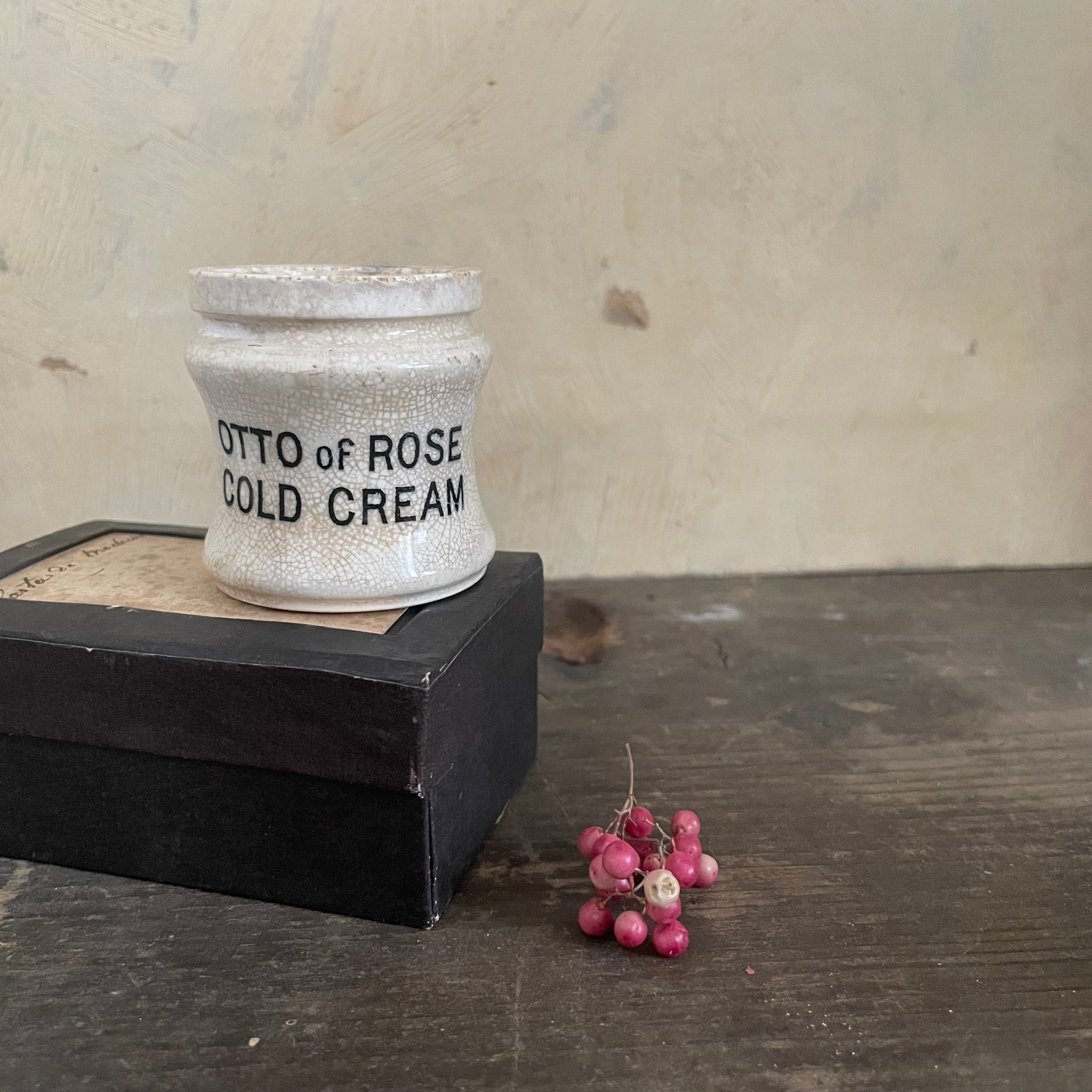 Antique Otto of Rose Cold Cream Pot