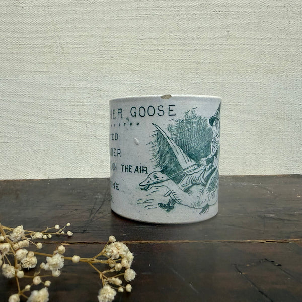 Antique Old Mother Goose Transfer Cup
