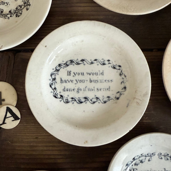 Antique 1840s Motto Plate