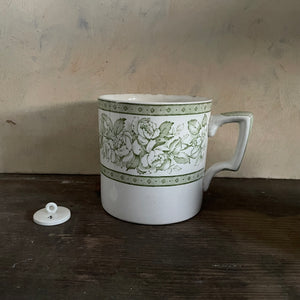 Large Victorian Green Patterned Mug