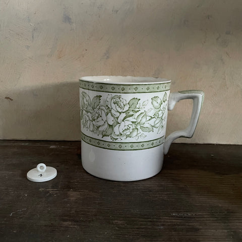 Large Victorian Green Patterned Mug