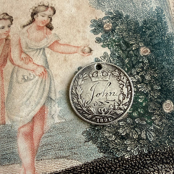 Victorian John Love Token Charm