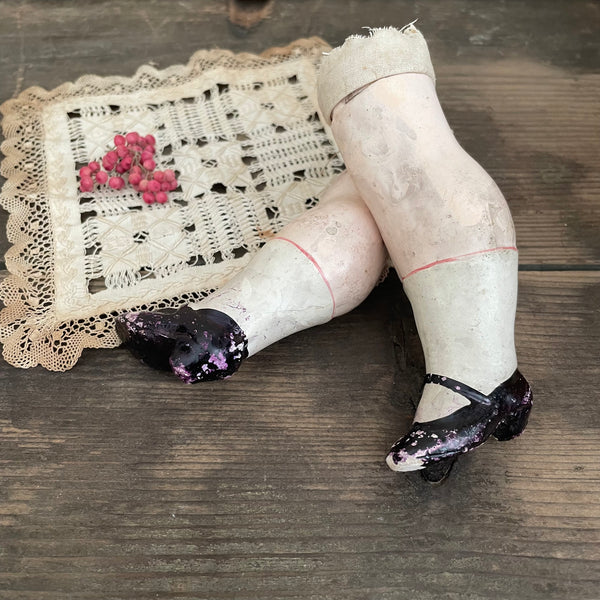 Vintage Papier-maché Doll Legs