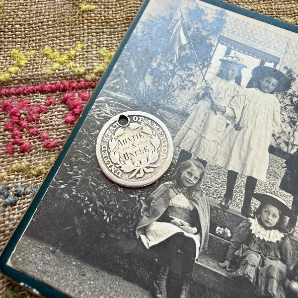 Victorian Auntie & Uncle Love Token Charm