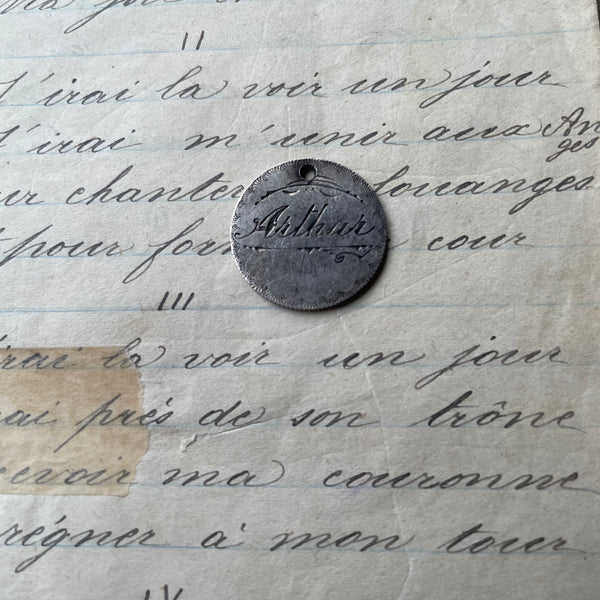 Victorian Arthur Love Token