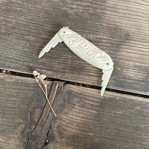 Antique Bone Mizpah Piece