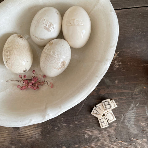 Antique RARE Eltex Ceramic Eggs