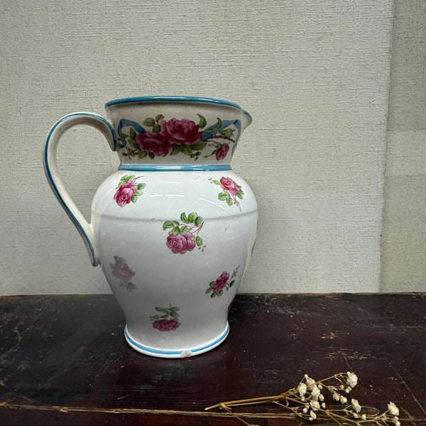 Beautiful Antique Rose Transfer Jug